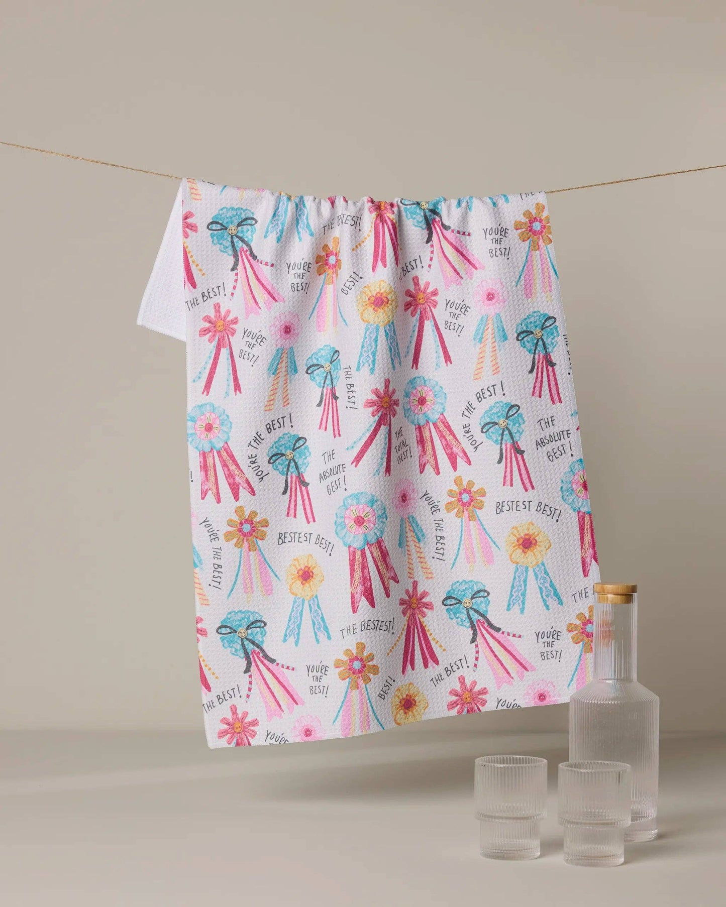 Rosettes for You Tea Towel