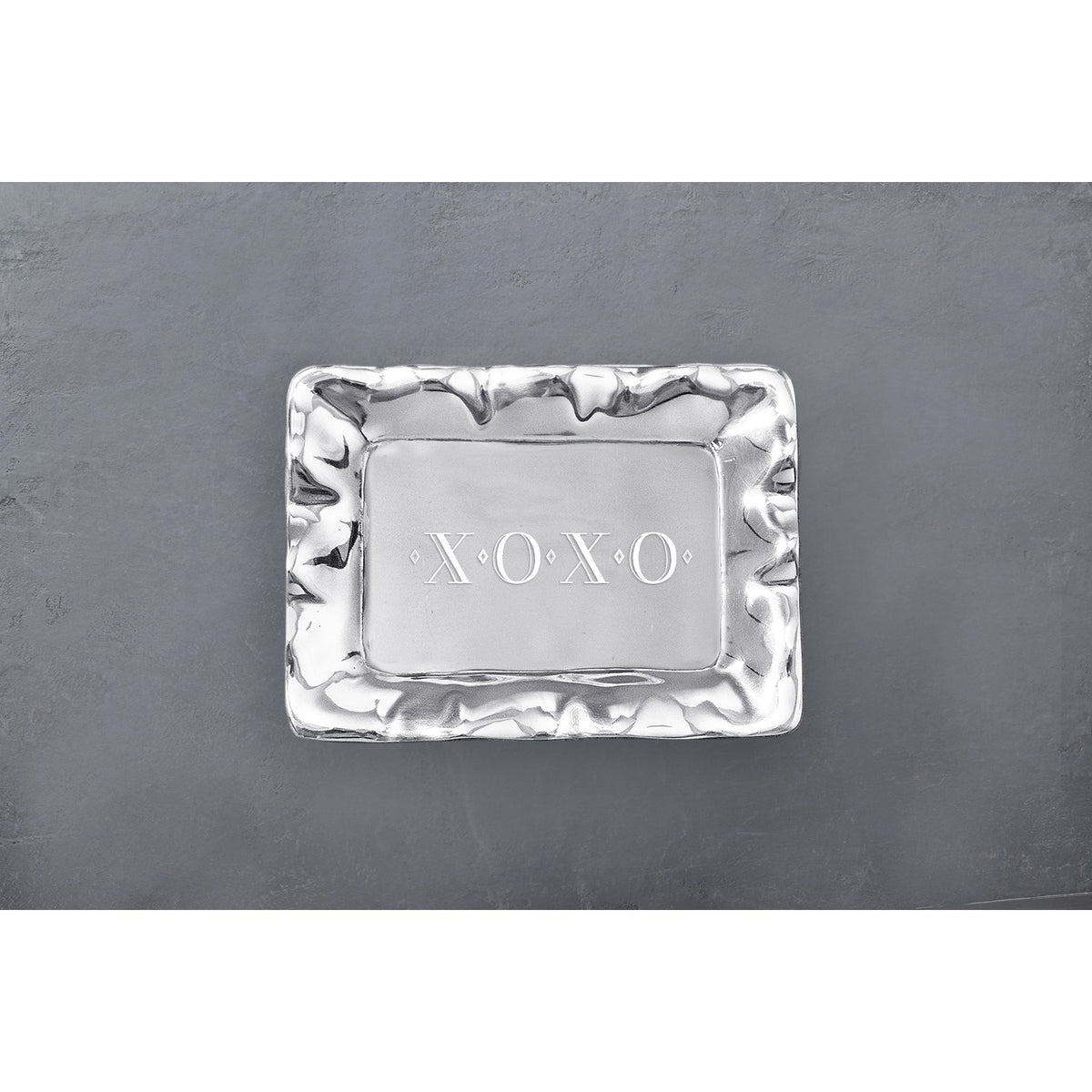 GIFTABLES Vento Rect Engraved Tray "XOXO"