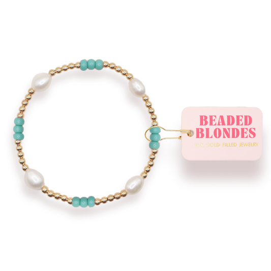 Turquoise Pearl Poppi Bracelet