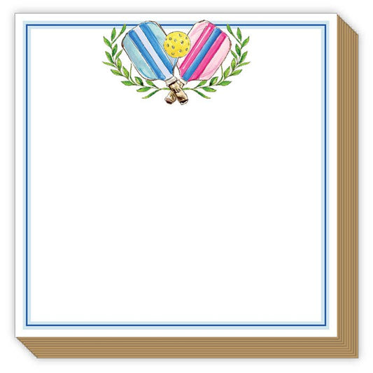 Preppy Pickleball Paddles with Laurel Luxe Notepad