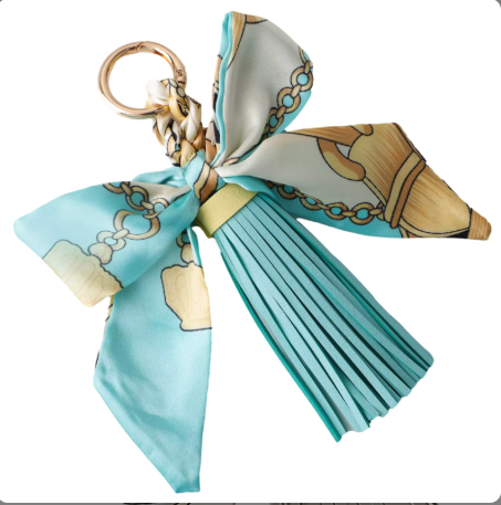 Tassel + Scarf Bag Charm, Assorted Colors