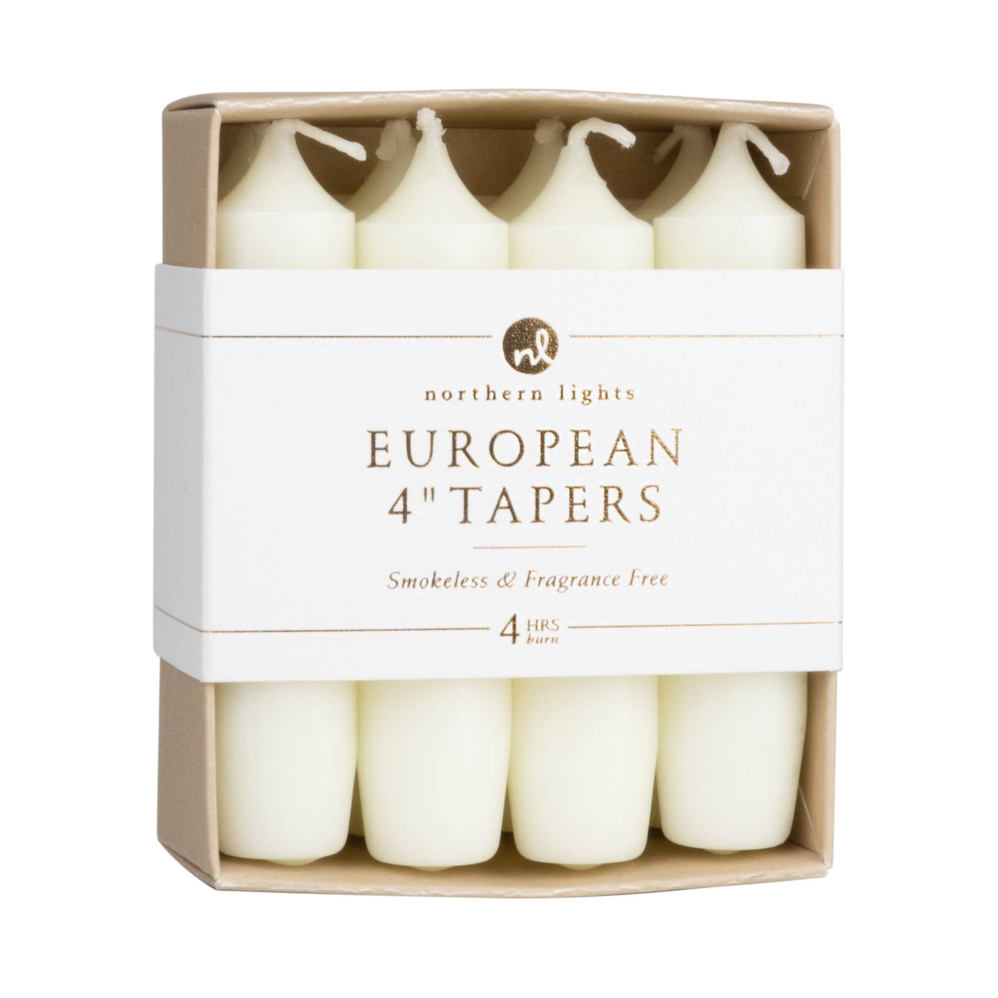 4" Taper Candles, Pack of 8