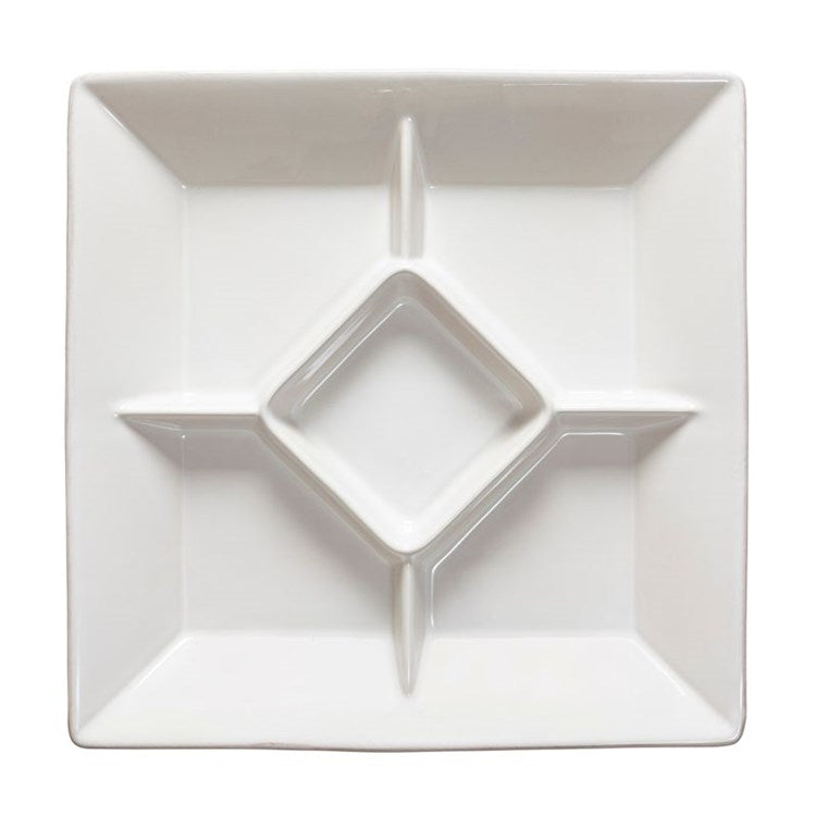 APPETIZER TRAY SQ 13in-WHITE (COOK & HOST)