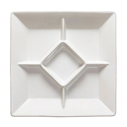 APPETIZER TRAY SQ 13in-WHITE (COOK & HOST)