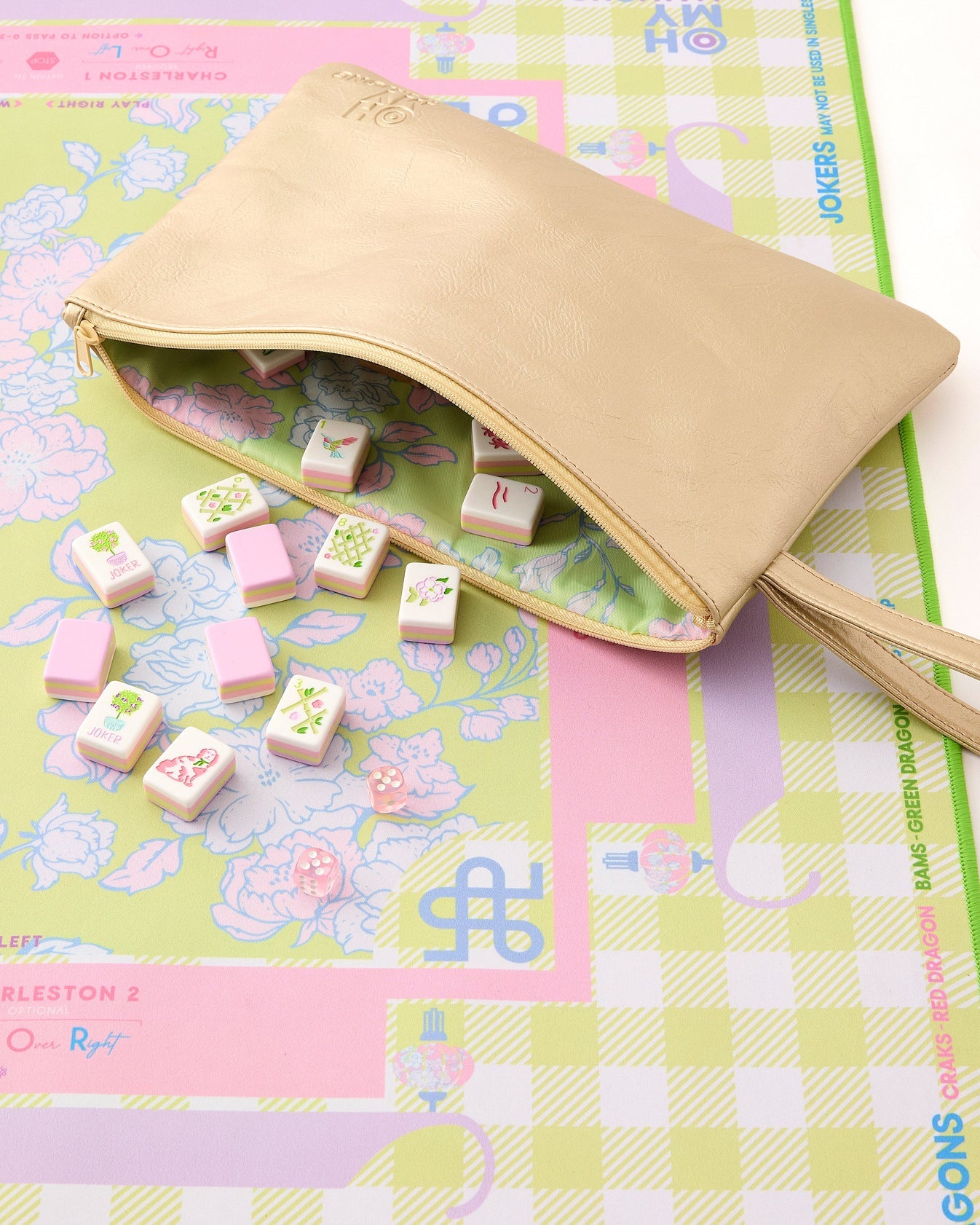 Champagne Bloom Tile Storage Bag