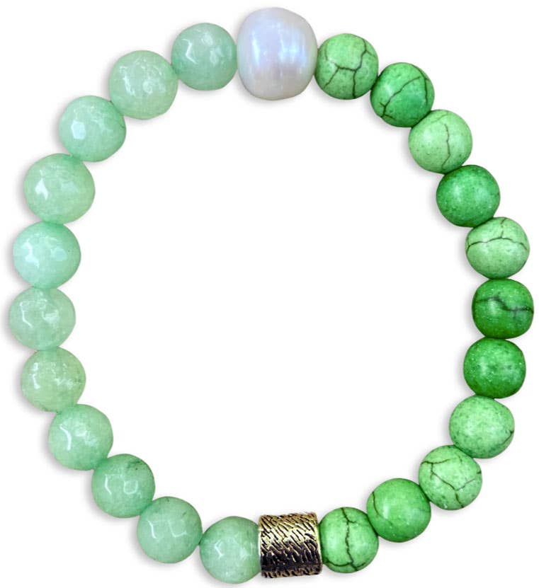 Seaside Beaded Bracelet - Green