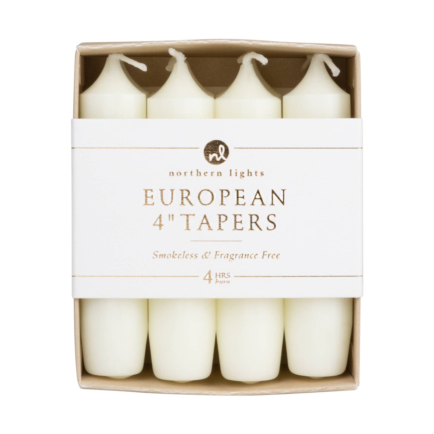 4" Taper Candles, Pack of 8