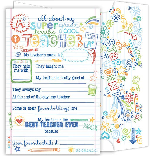 My Super Great Terrific Cool Teacher Graphic Icons All About