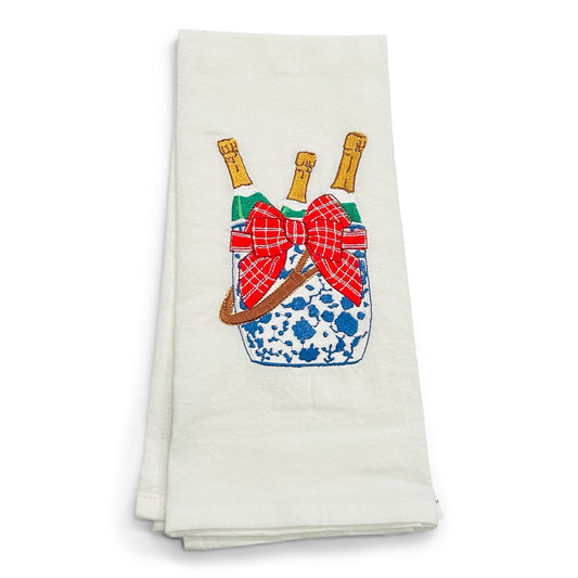 Chinoiserie Champagne Bucket Cotton Towel