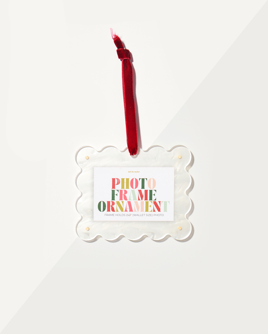 Pearl White Frame Ornament