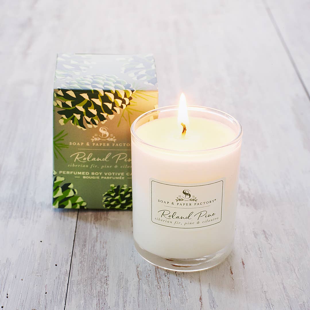 Roland Pine Votive Soy Candle