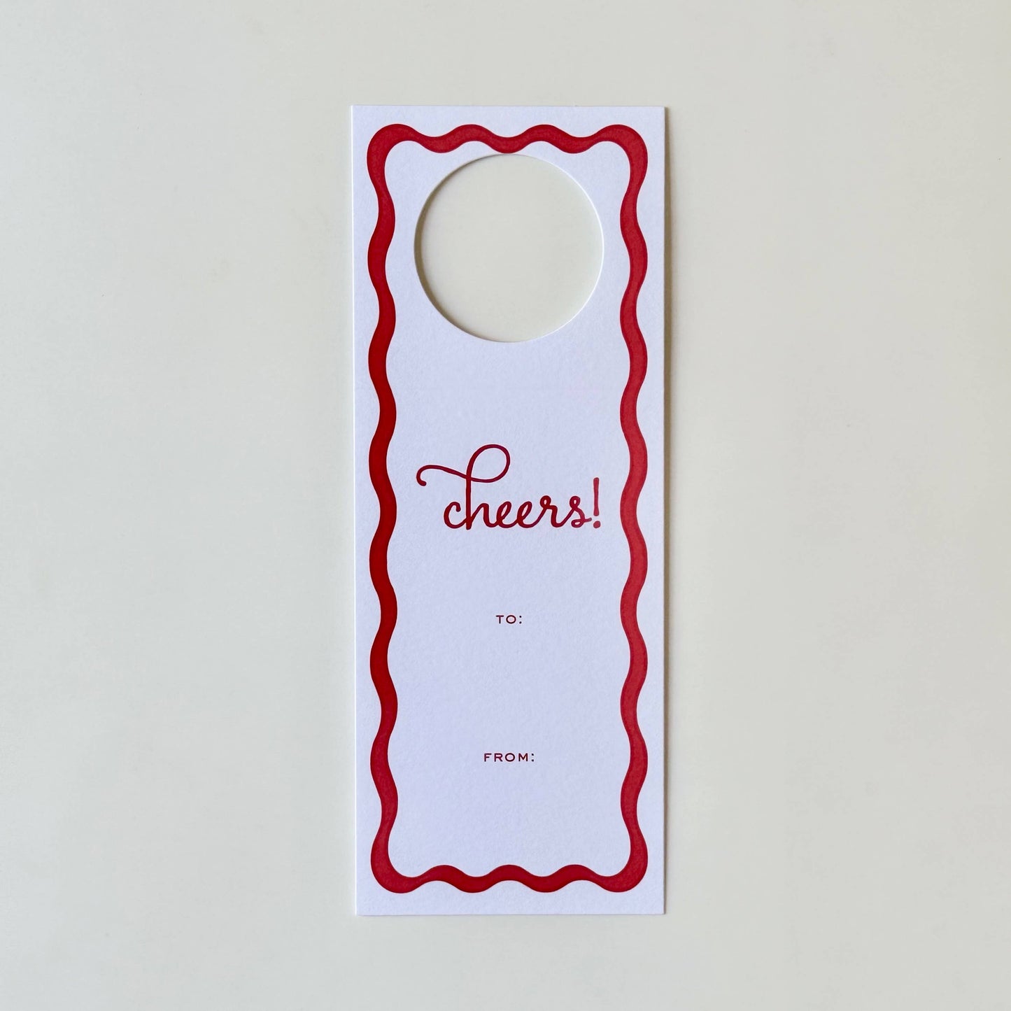 Wine Tags, Ribbon Red
