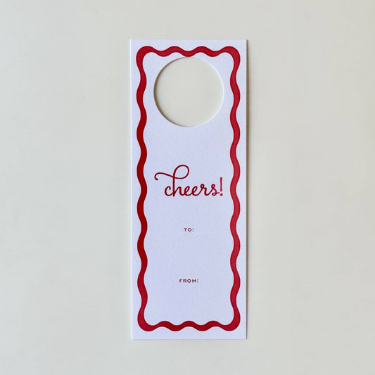 Wine Tags, Ribbon Red