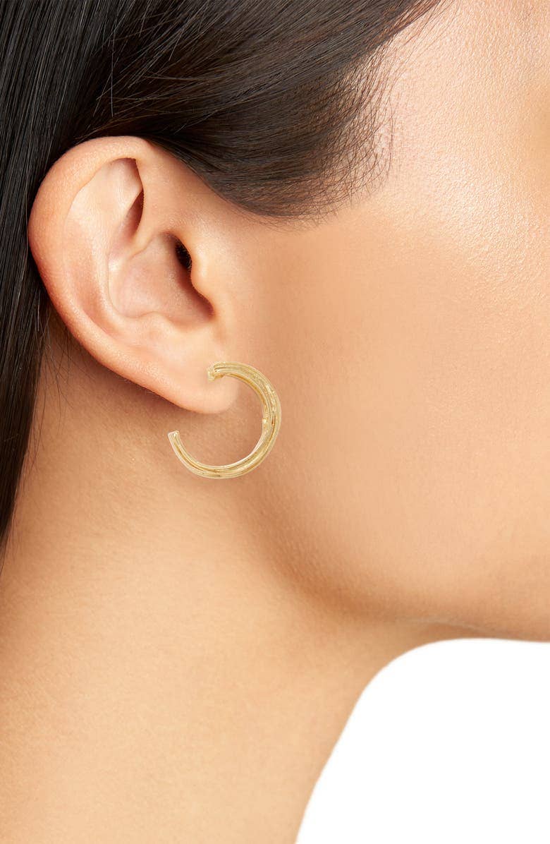 Small Overlap Hoop Earrings