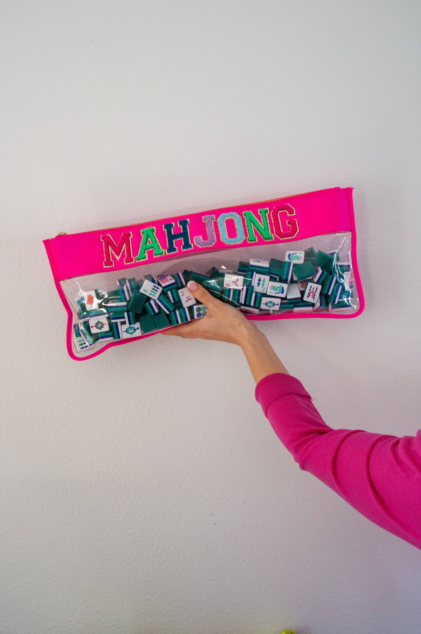 Pink Mahjong Bag