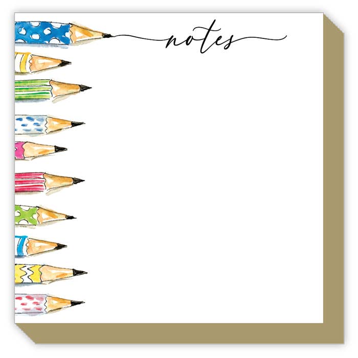 Notes Colorful Pencils Luxe Notepad