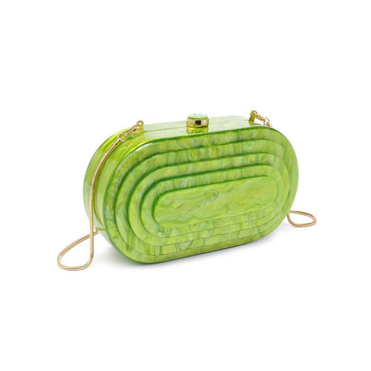 Art Deco Oval Acrylic Evening Bag