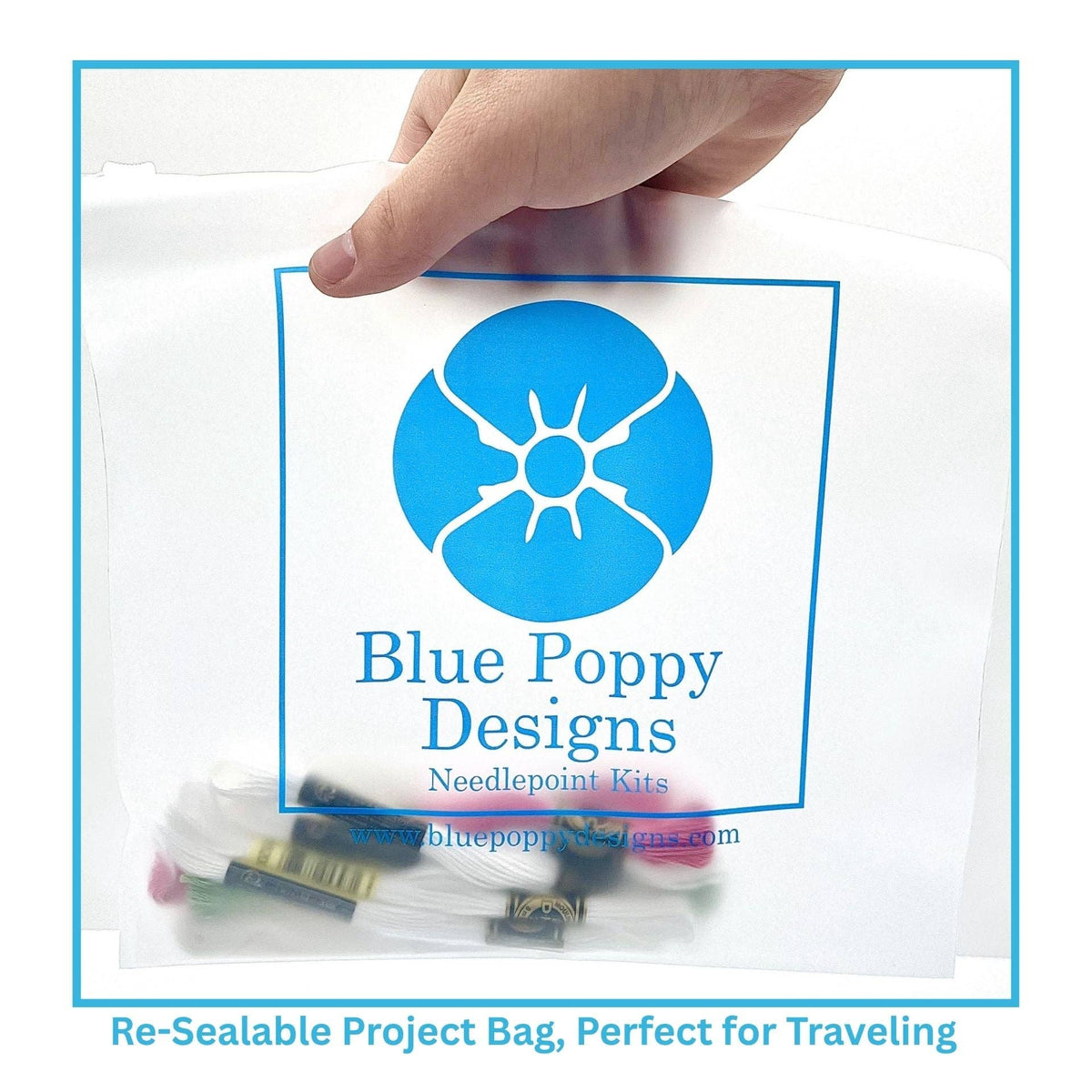 Blue Hydrangea Needlepoint Design
