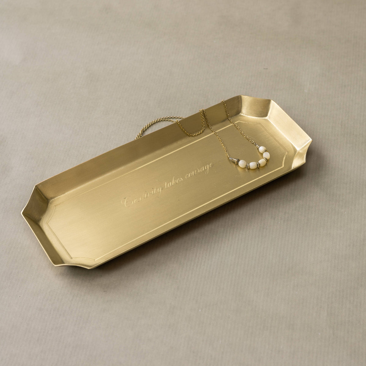Brass Tray - Creativity takes Courage