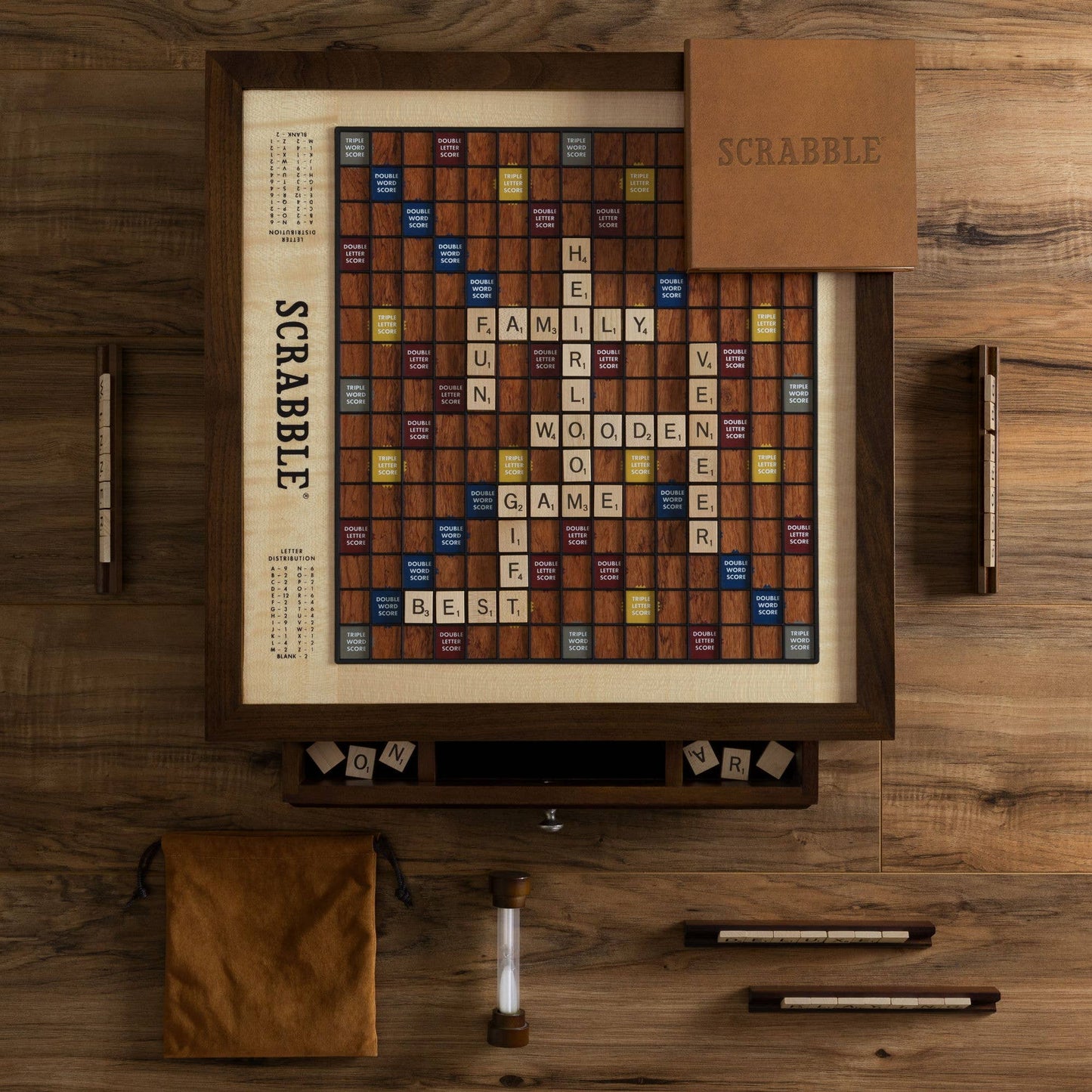 Scrabble Heirloom with Rotating Game Board