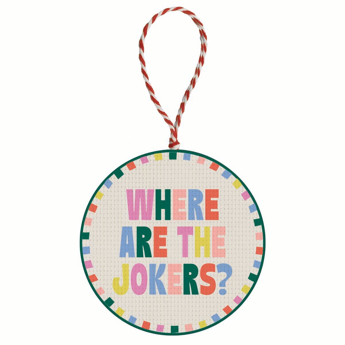 Embroidered Jokers Ornament