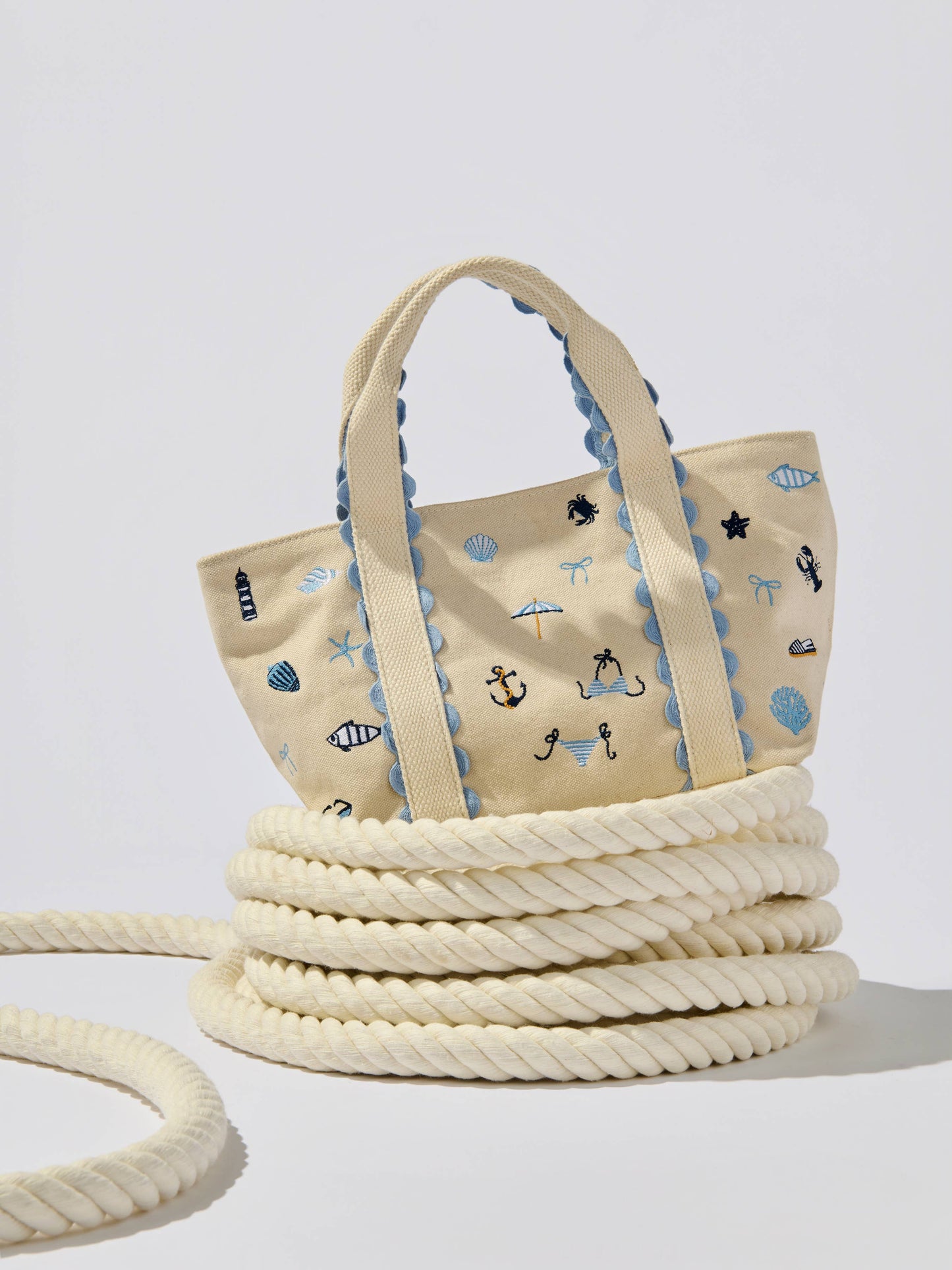 Coastal Icons Mini Tote, Natural
