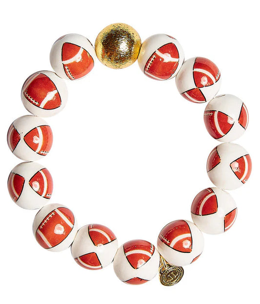 Football Beaded Bracelet