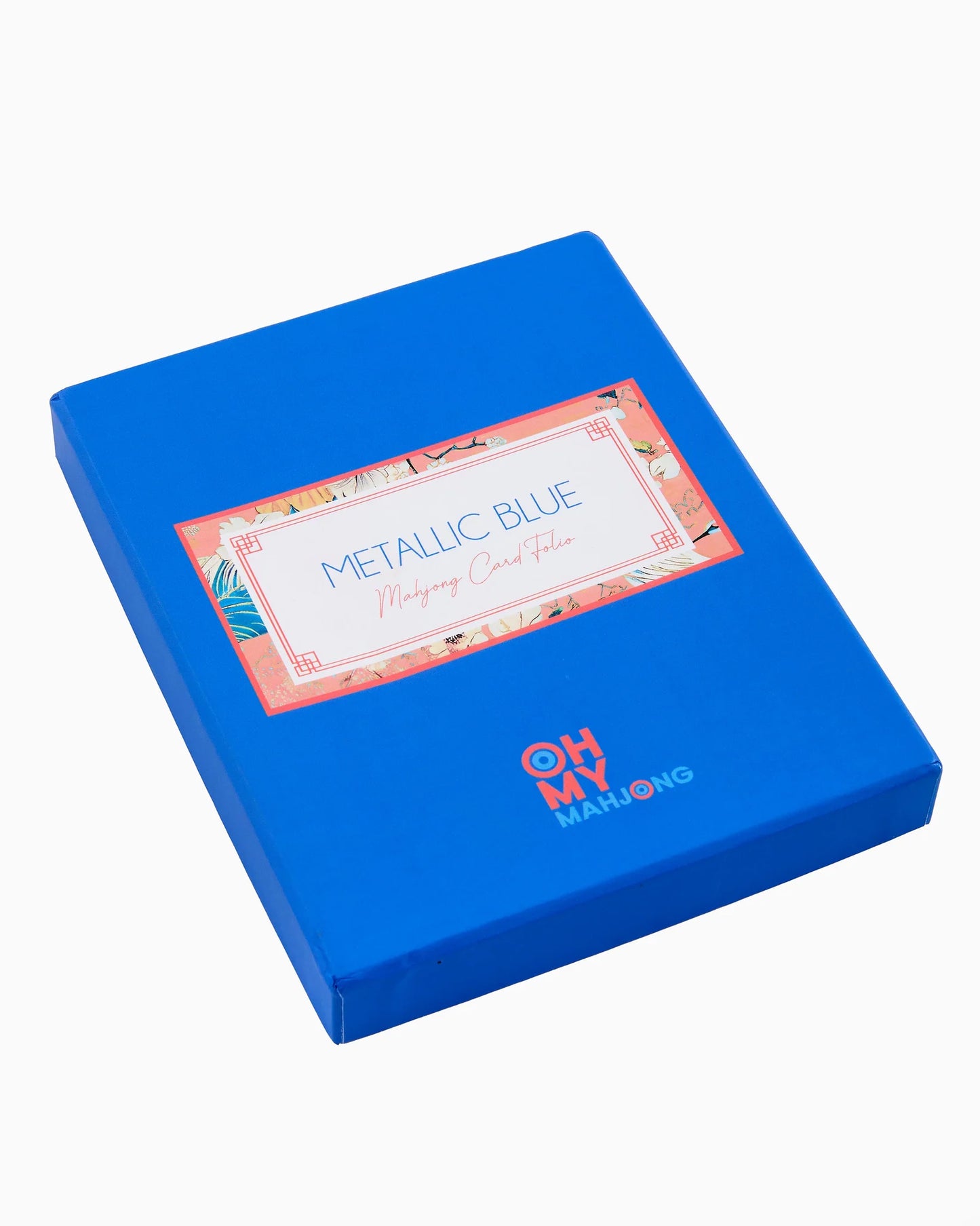 Metallic Blue Mahjong Card Folio