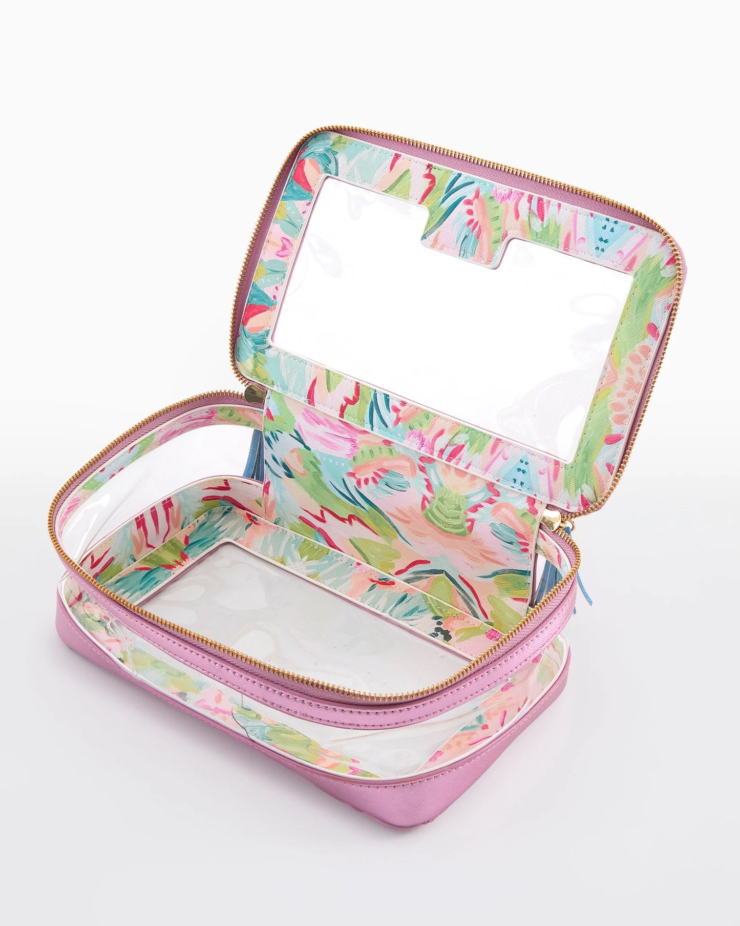 Metallic Light Pink Tile Storage Bag