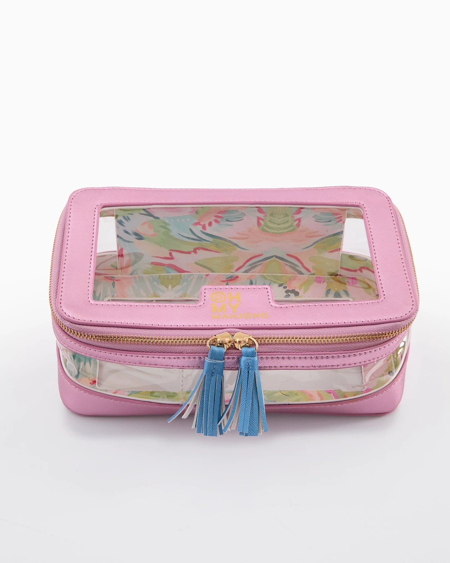 Metallic Light Pink Tile Storage Bag