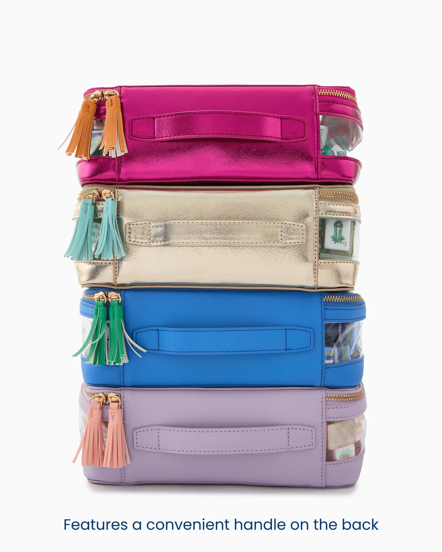 Metallic Pink Tile Storage Bag