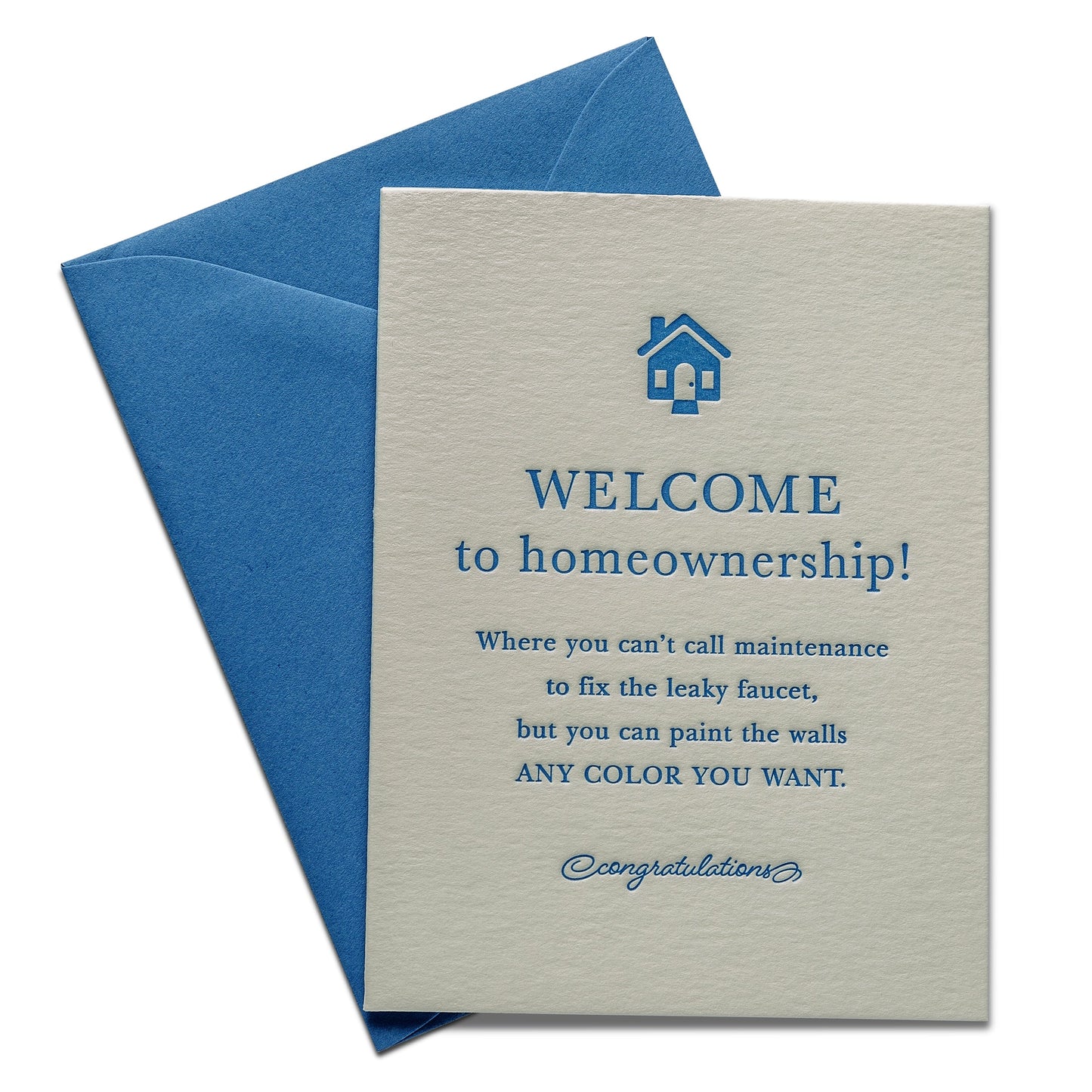 Letterpress Greeting Card | Homeownership