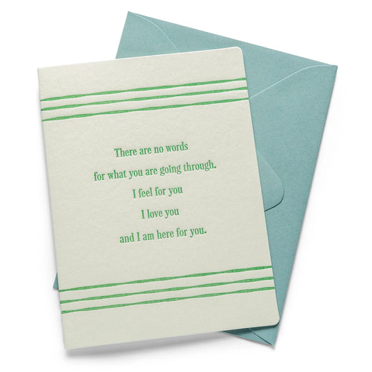 Letterpress Greeting Card | No Words | Sympathy
