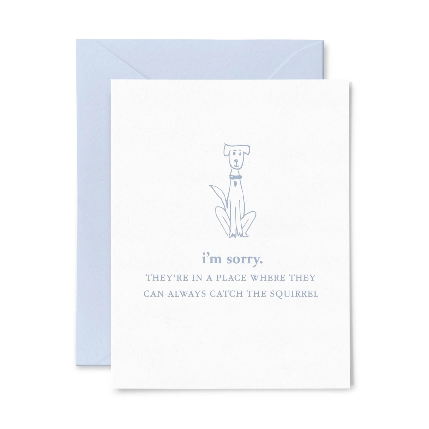 Letterpress Greeting Card | Squirrel | Pet Sympaty Dog