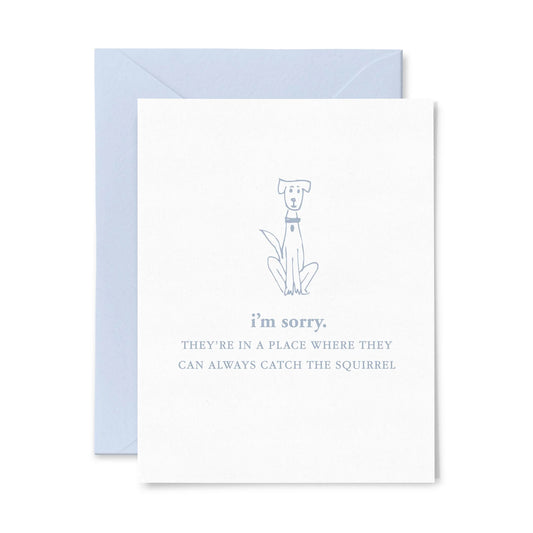 Letterpress Greeting Card | Squirrel | Pet Sympaty Dog