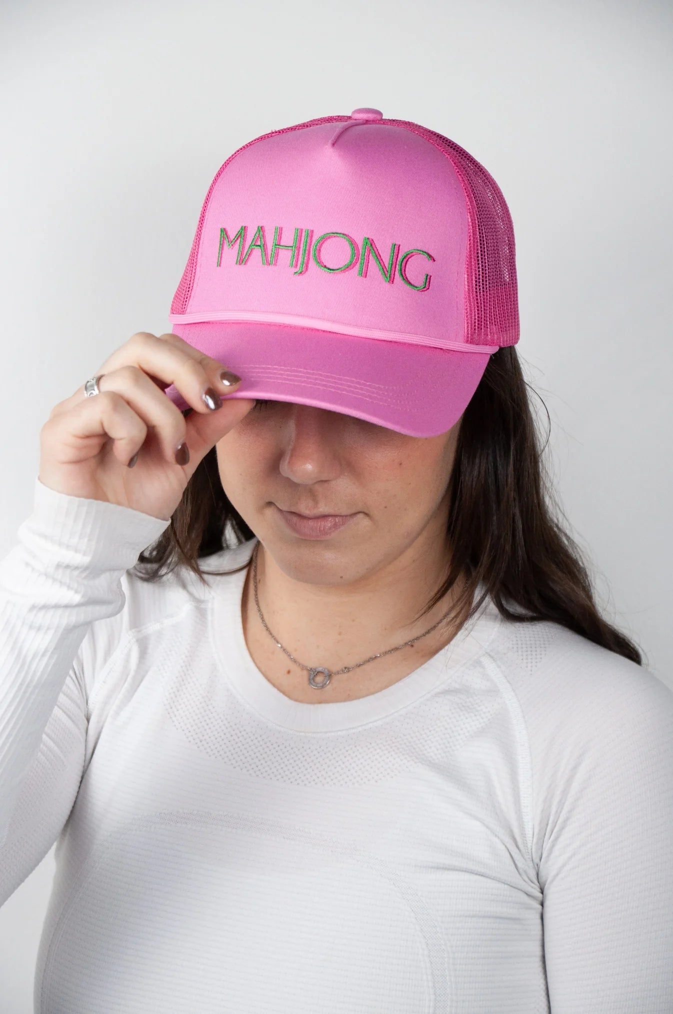 Pink Mahjong Hat