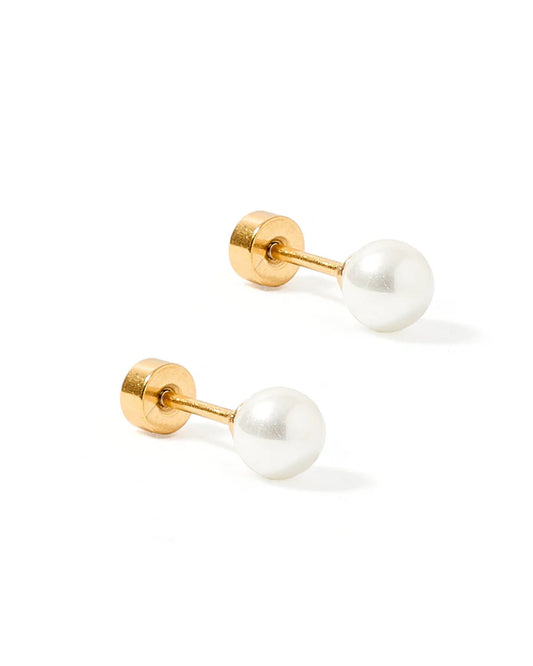 Payton Pearl Screwback Stud Earrings
