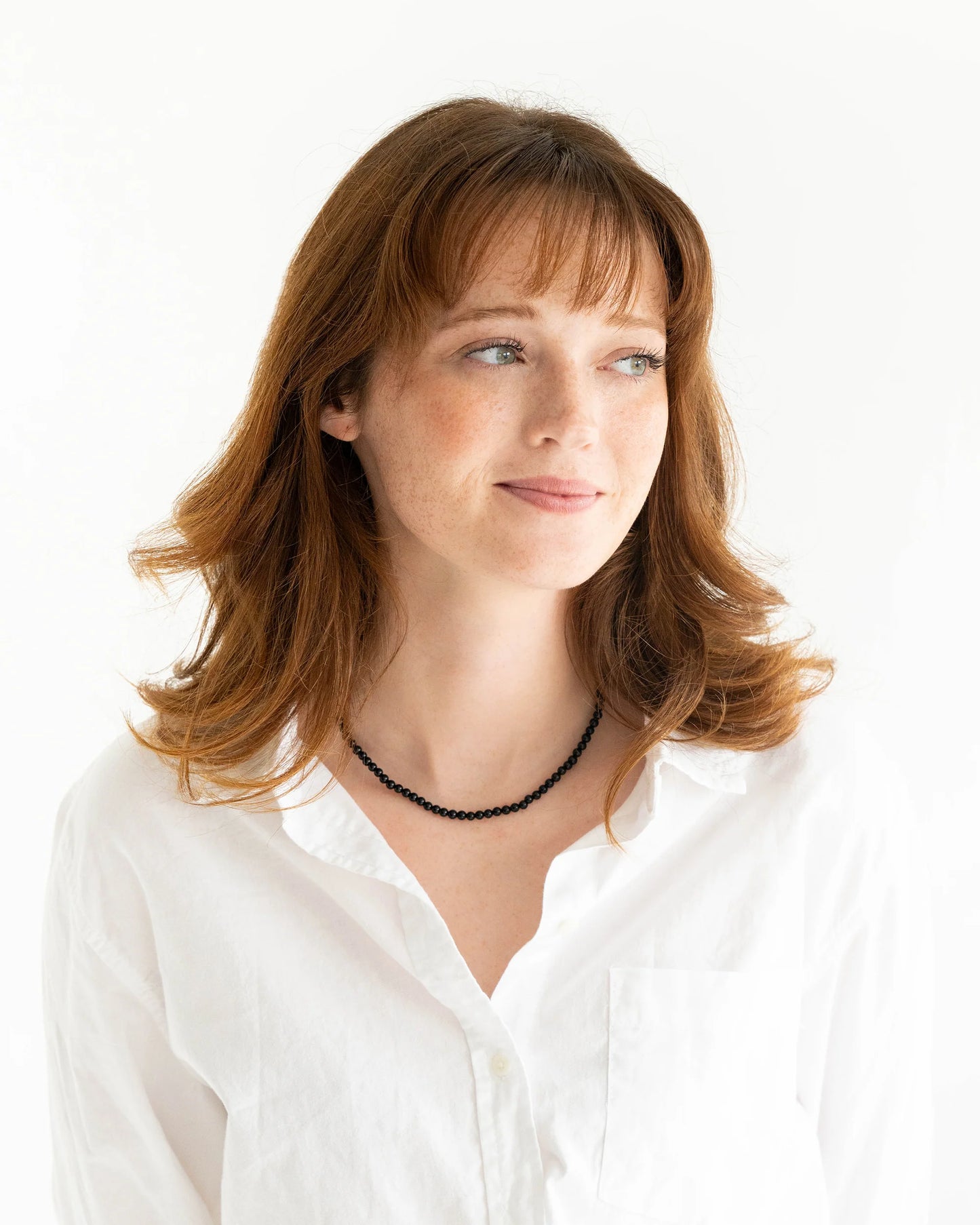 Alys Necklace | 16" Onyx Necklace with 3" Extender Chain
