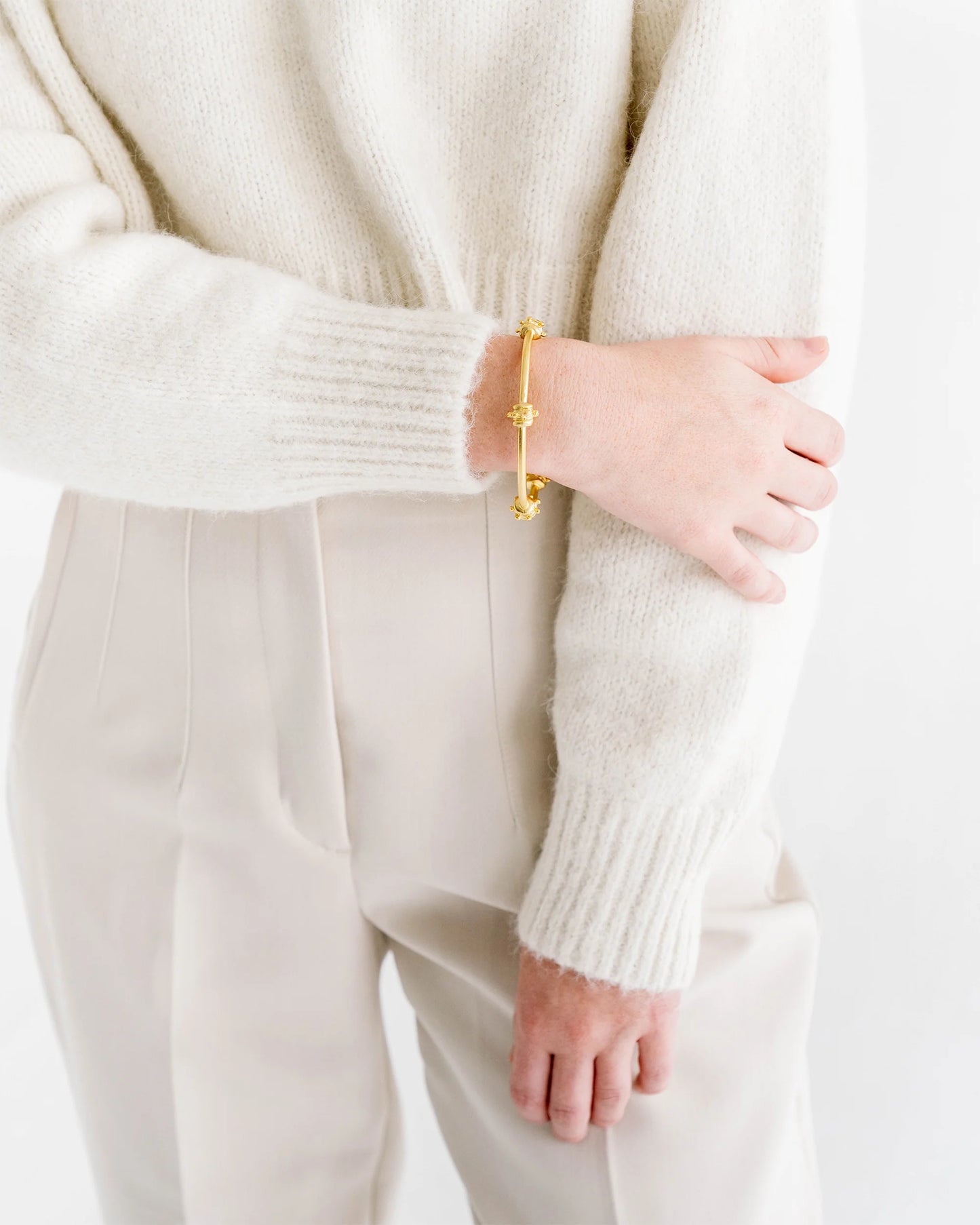 Gold Bead Bentley Bangle