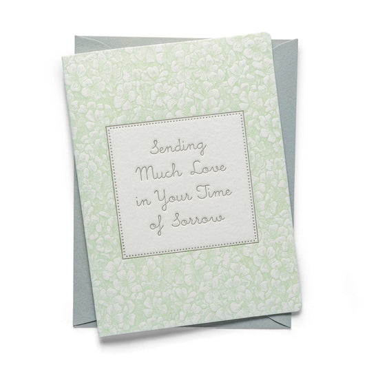 Letterpress Greeting Card | Sending Love | Sympathy