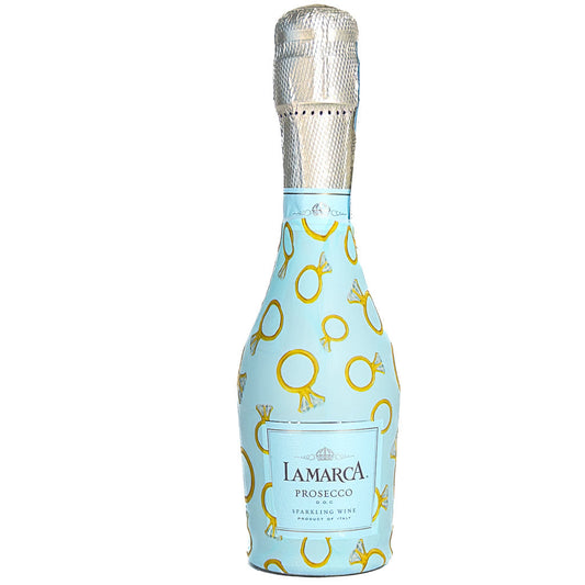 Beau Bottles Blue Engagement Ring - MINI Prosecco Collection